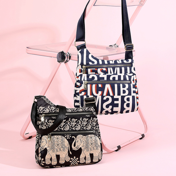 Nylon Multi-Compartment Women's Shoulder/Crossbody Bag