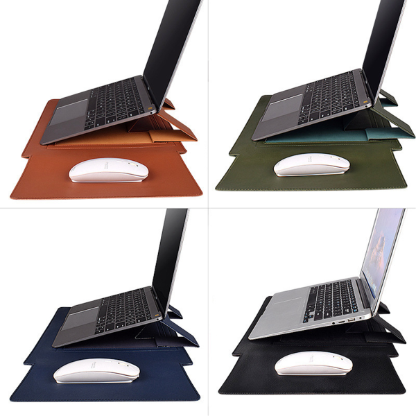 13.3 In PU Leather Laptop Sleeve Case with Stand
