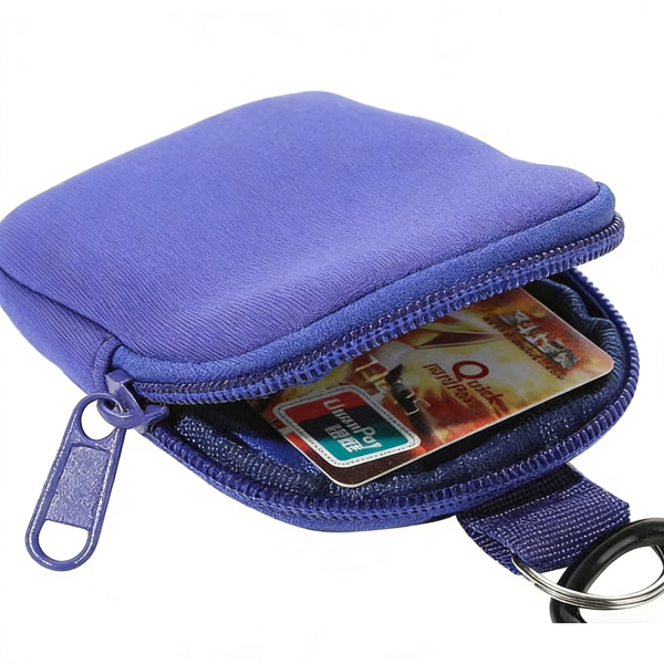 Polyester Mini Coin Purse with Carabiner