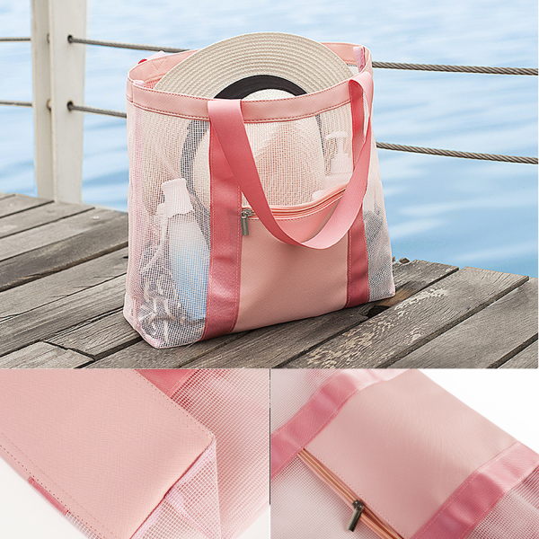 细节1_1765260187148.png Open Top Mesh Beach Tote Bag