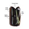 Genuine Leather RFID Zippered Wallet