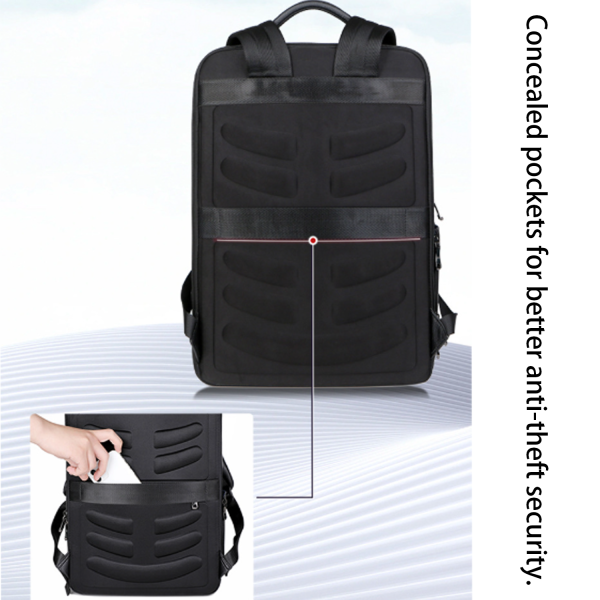 Cowhide Leather Waterproof Backpack w/ Luggage Strap