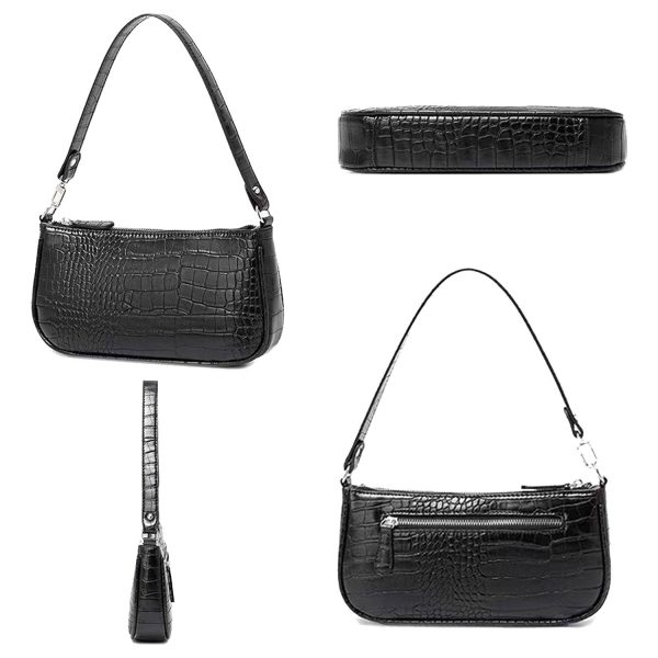 PU Leather Vintage Crocodile Pattern Handbag