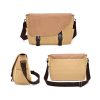 Canvas Slant Flap Messenger Bag with Shoulder Strap
