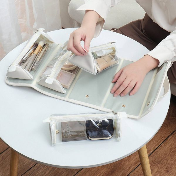 4-in-1 Detachable Foldable PU Travel Makeup Bag