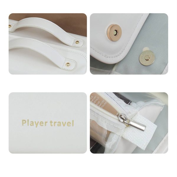 4-in-1 Detachable Foldable PU Travel Makeup Bag