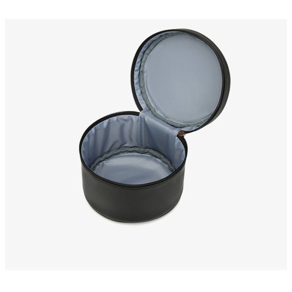 Portable Large-Capacity PU Leather Cylinder Makeup Bag