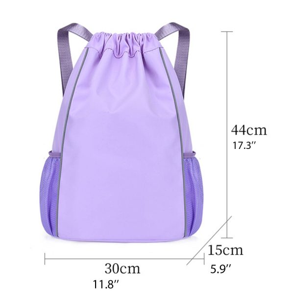 Sports Nylon Waterproof Drawstring Backpack