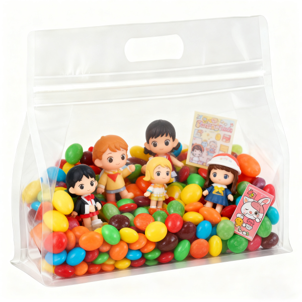Food Storage Transparent Frosted Tote Seal Bag