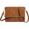 PU Leather Foldable Textured Crossbody Bag