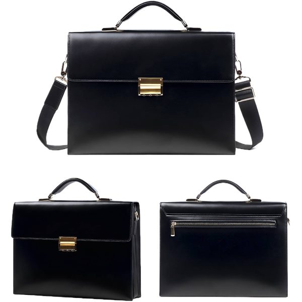 Genuine Leather Briefcase w/ Combination Lock