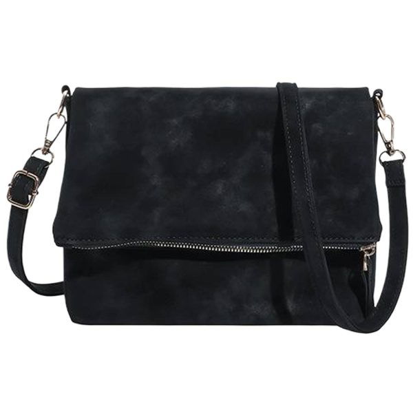 PU Leather Foldable Textured Crossbody Bag