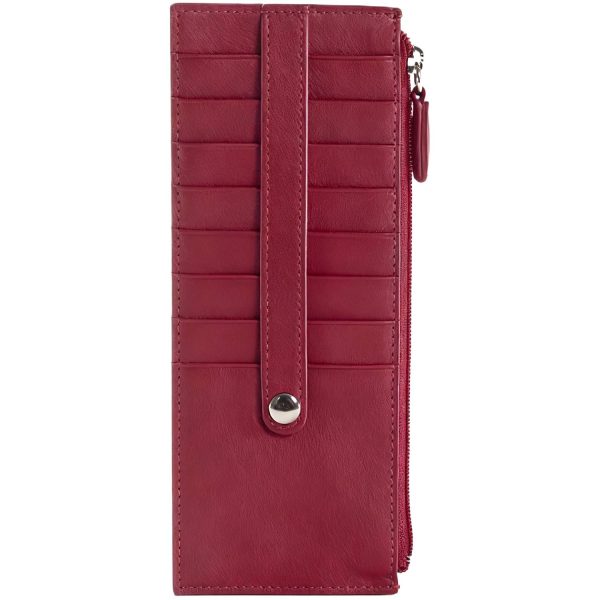 Long PU Leather Multi Card Slot Zipper Wallet