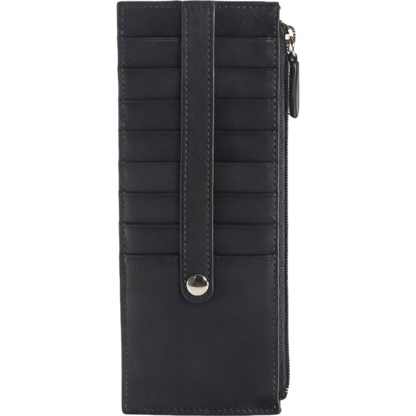 Long PU Leather Multi Card Slot Zipper Wallet