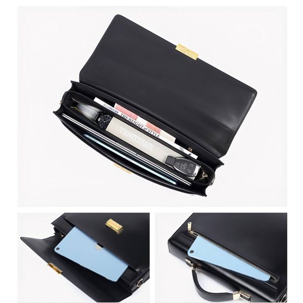 Genuine Leather Briefcase w/ Combination Lock