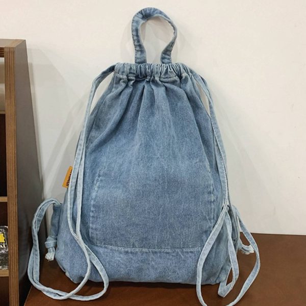 附图4_1761790363156.jpg Large Capacity Denim Drawstring Backpack
