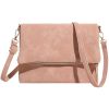 PU Leather Foldable Textured Crossbody Bag