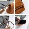 PU Leather Foldable Textured Crossbody Bag