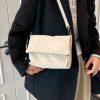 PU Leather Foldable Textured Crossbody Bag