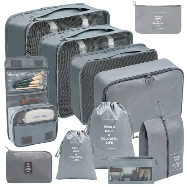 11-Piece Foldable Travel Organizer Bags Set