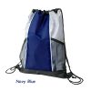 Polyester Drawstring Sports Backpack w/ Mesh Pocket