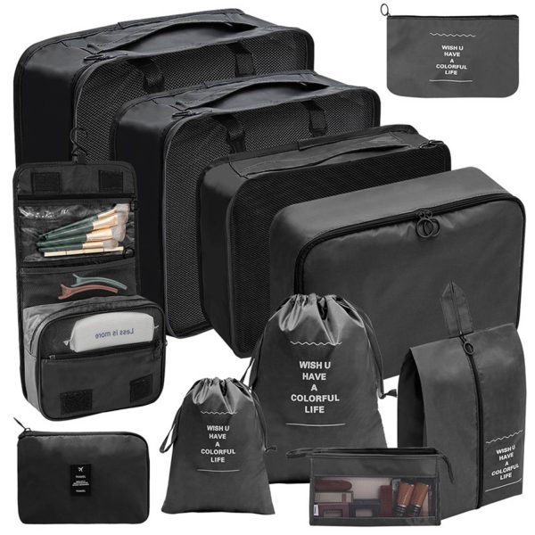 11-Piece Foldable Travel Organizer Bags Set