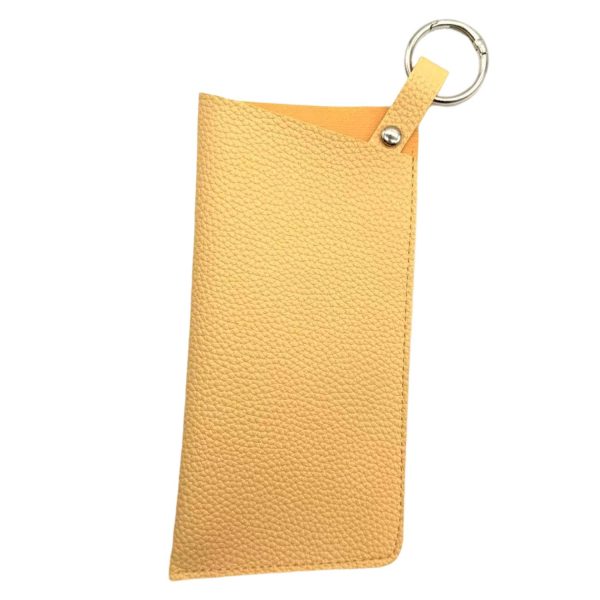黄_1775031915643.jpg Portable PU Leather Eyeglasses Storage Bag