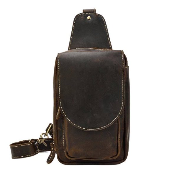 Men's Casual Sports Vintage Genuine Leather Crossbody Bag