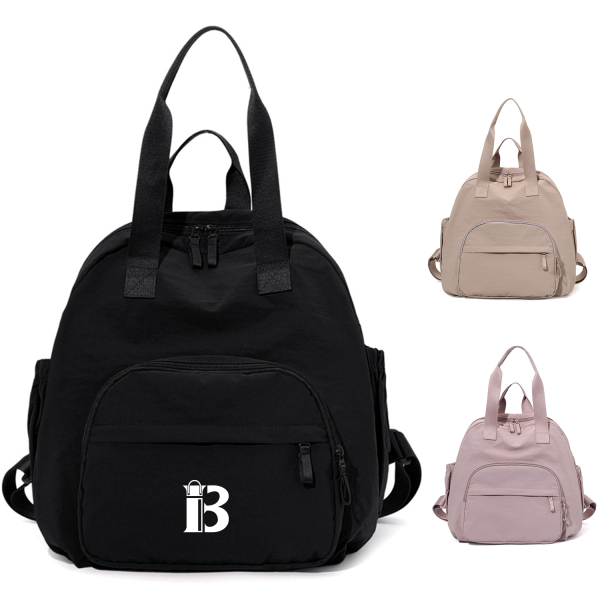 Large Capacity Nylon Tote Backpack with Luggage Strap
