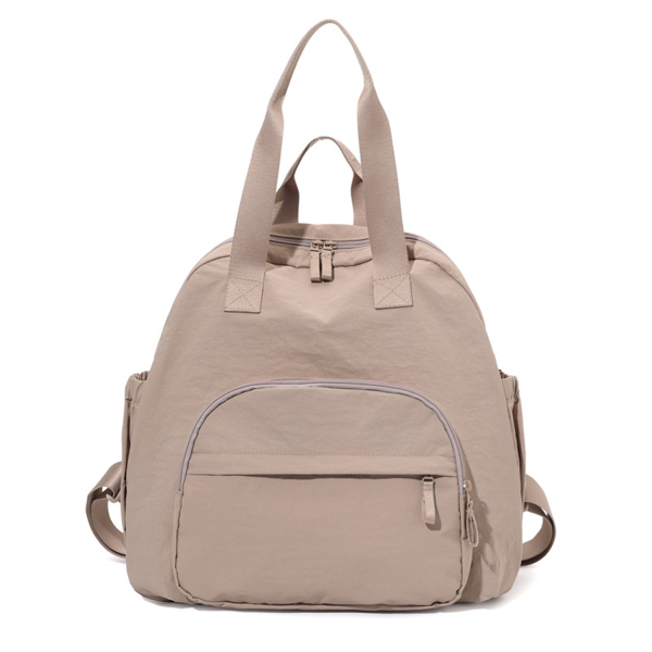 3-5_1777818921380.png Large Capacity Nylon Tote Backpack with Luggage Strap