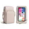 PU Leather Triple Layer Phone Crossbody Bag