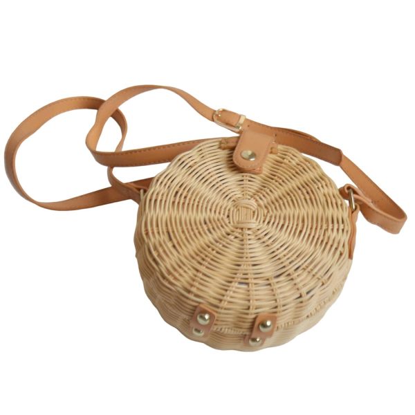 Handwoven Round Rattan Bag