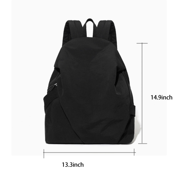 Lightweight Unisex Black Backpack for School
