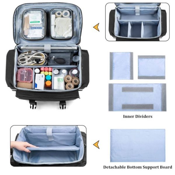 Detachable Rolling Medical Supply Bag