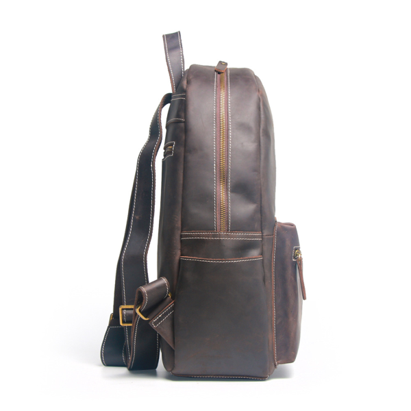 Vintage Distressed Genuine Leather Laptop Backpack