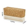 Canvas Cork Cosmetic Zipper Bag