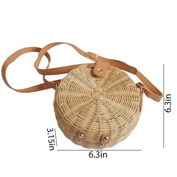 Handwoven Round Rattan Bag