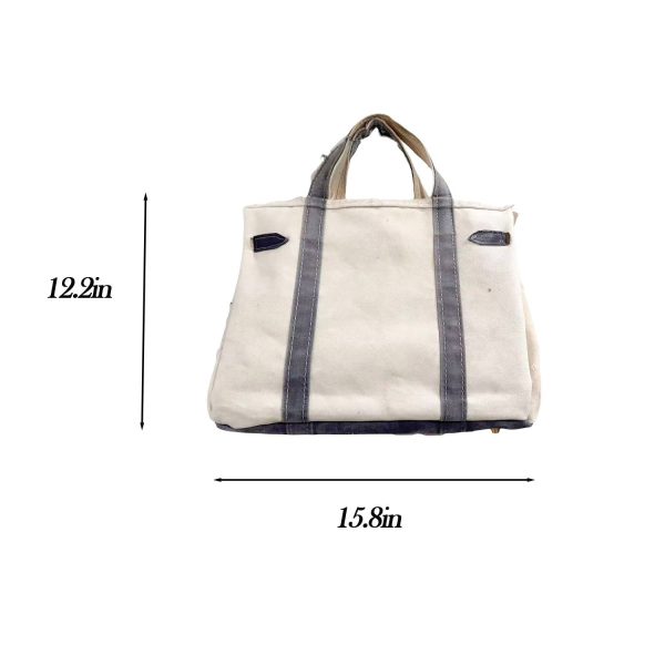 Canvas Fringe Tote Bag Boho Nautical Theme