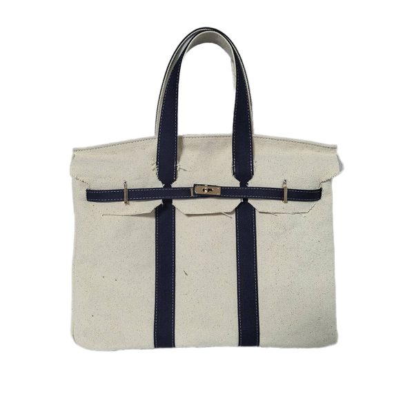 Canvas Fringe Tote Bag Boho Nautical Theme