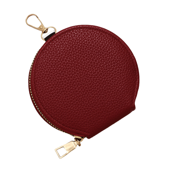 777_1776995978221.png Round PU Leather Purse With Keychain
