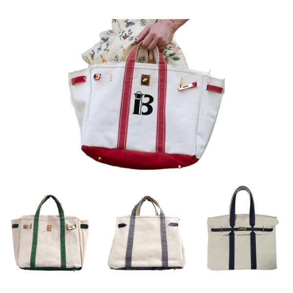 Canvas Fringe Tote Bag Boho Nautical Theme
