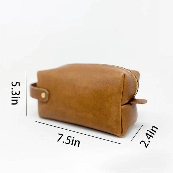 Large Waterproof Vintage PU Leather Cosmetic Bag