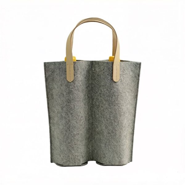 2-Bottle Felt Wine Tote Bag