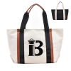 Classic Canvas Striped Tote Bag