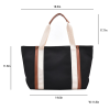 Classic Canvas Striped Tote Bag