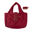 Foldable Nylon Shoulder Tote with Keychain Pouch