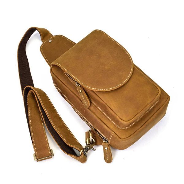 Men's Casual Sports Vintage Genuine Leather Crossbody Bag