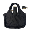 Foldable Nylon Shoulder Tote with Keychain Pouch