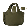 Foldable Nylon Shoulder Tote with Keychain Pouch