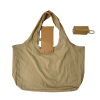 Foldable Nylon Shoulder Tote with Keychain Pouch
